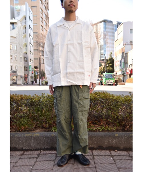 Vincent et Mireille（バンソンエミレイユ）の「【VINCENT ET MIREILLE ヴァンソン エ ミレイユ】メンズ コットンピケワイドシャツジャケット（シャツ/ブラウス・メンズ・オフホワイト/ライトベージュ・40/42）」の3枚目の写真