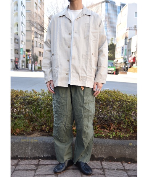 Vincent et Mireille（バンソンエミレイユ）の「【VINCENT ET MIREILLE ヴァンソン エ ミレイユ】メンズ コットンピケワイドシャツジャケット（シャツ/ブラウス・メンズ・オフホワイト/ライトベージュ・40/42）」の8枚目の写真