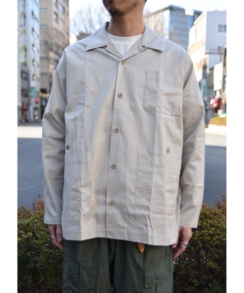 Vincent et Mireille（バンソンエミレイユ）の「【VINCENT ET MIREILLE ヴァンソン エ ミレイユ】メンズ コットンピケワイドシャツジャケット（シャツ/ブラウス・メンズ・オフホワイト/ライトベージュ・40/42）」の10枚目の写真