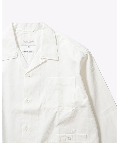Vincent et Mireille（バンソンエミレイユ）の「【VINCENT ET MIREILLE ヴァンソン エ ミレイユ】メンズ コットンピケワイドシャツジャケット（シャツ/ブラウス・メンズ・オフホワイト/ライトベージュ・40/42）」の12枚目の写真