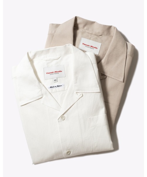 Vincent et Mireille（バンソンエミレイユ）の「【VINCENT ET MIREILLE ヴァンソン エ ミレイユ】メンズ コットンピケワイドシャツジャケット（シャツ/ブラウス・メンズ・オフホワイト/ライトベージュ・40/42）」の21枚目の写真