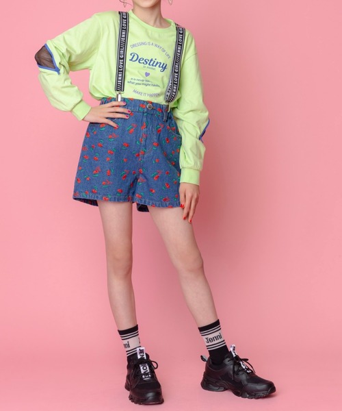 JENNI love（ジェニィラブ）の「サス付きチェリー刺繍ショーパン