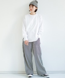 haco! | 【新色追加！】脱！休日のお父さん？！カジュアル派の大人ための華奢見せNEWロンＴ by que made me ＋ PBP(Tシャツ/カットソー)