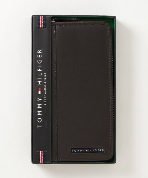 TOMMY HILFIGER（トミーヒルフィガー）の「【TOMMY HILFIGER/トミーヒルフィガー】ワンポイントロゴ ラウンドファスナーレザーロングウォレット（財布・メンズ・ブラック/ブラウン/ネイビー・FREE）」の2枚目の写真