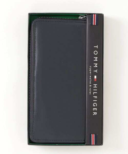 TOMMY HILFIGER（トミーヒルフィガー）の「【TOMMY HILFIGER/トミーヒルフィガー】ワンポイントロゴ ラウンドファスナーレザーロングウォレット（財布・メンズ・ブラック/ブラウン/ネイビー・FREE）」の4枚目の写真