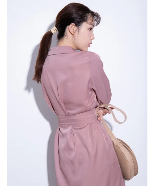 Jennyfax トレンチ　ワンピース　ピンク パイピングトレンチワンピ – BUNNY APARTMENT