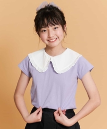 a.v.v（アーヴェヴェ）の「[140-150]【接触冷感】ビッグカラーカットソー（Tシャツ/カットソー・キッズ）」