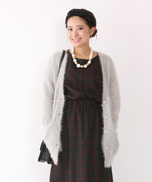 mystic | フェザーヤーンVカーディガン(カーディガン/ボレロ)