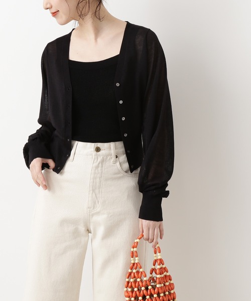 N.(N. Natural Beauty Basic)(エヌエヌナチュラルビューティーベーシック)の「レヴィータシアーカーディガン(カーディガン/ボレロ・レディース・ブラック/ベージュ/ピンク/イエロー・MEDIUM)」の1枚目の写真