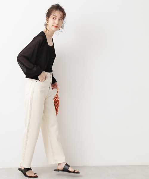 N.(N. Natural Beauty Basic)(エヌエヌナチュラルビューティーベーシック)の「レヴィータシアーカーディガン(カーディガン/ボレロ・レディース・ブラック/ベージュ/ピンク/イエロー・MEDIUM)」の7枚目の写真