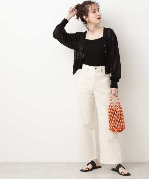 N.(N. Natural Beauty Basic)(エヌエヌナチュラルビューティーベーシック)の「レヴィータシアーカーディガン(カーディガン/ボレロ・レディース・ブラック/ベージュ/ピンク/イエロー・MEDIUM)」の6枚目の写真