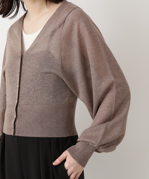 N.(N. Natural Beauty Basic)(エヌエヌナチュラルビューティーベーシック)の「レヴィータシアーカーディガン(カーディガン/ボレロ・レディース・ブラック/ベージュ/ピンク/イエロー・MEDIUM)」の8枚目の写真