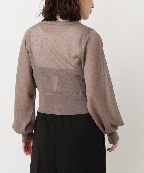 N.(N. Natural Beauty Basic)(エヌエヌナチュラルビューティーベーシック)の「レヴィータシアーカーディガン(カーディガン/ボレロ・レディース・ブラック/ベージュ/ピンク/イエロー・MEDIUM)」の9枚目の写真