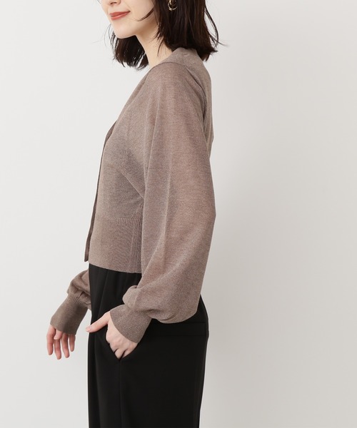 N.(N. Natural Beauty Basic)(エヌエヌナチュラルビューティーベーシック)の「レヴィータシアーカーディガン(カーディガン/ボレロ・レディース・ブラック/ベージュ/ピンク/イエロー・MEDIUM)」の5枚目の写真