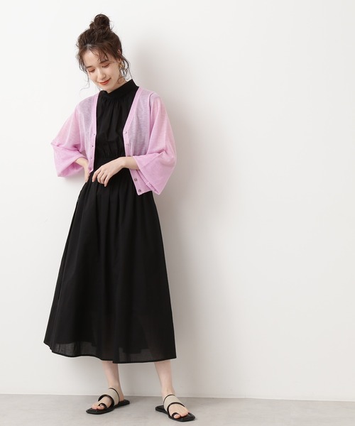 N.(N. Natural Beauty Basic)(エヌエヌナチュラルビューティーベーシック)の「レヴィータシアーカーディガン(カーディガン/ボレロ・レディース・ブラック/ベージュ/ピンク/イエロー・MEDIUM)」の11枚目の写真