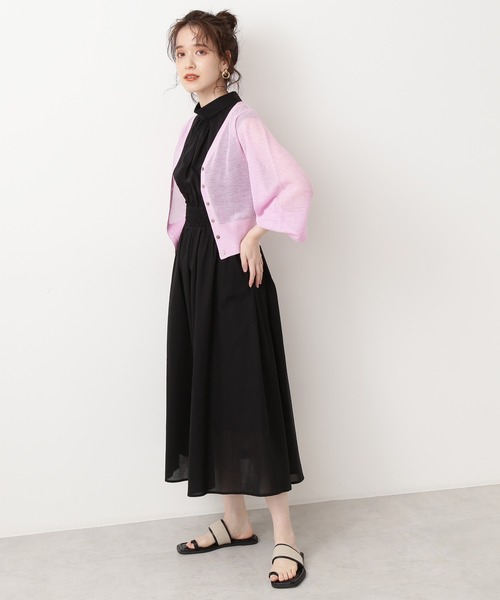 N.(N. Natural Beauty Basic)(エヌエヌナチュラルビューティーベーシック)の「レヴィータシアーカーディガン(カーディガン/ボレロ・レディース・ブラック/ベージュ/ピンク/イエロー・MEDIUM)」の10枚目の写真