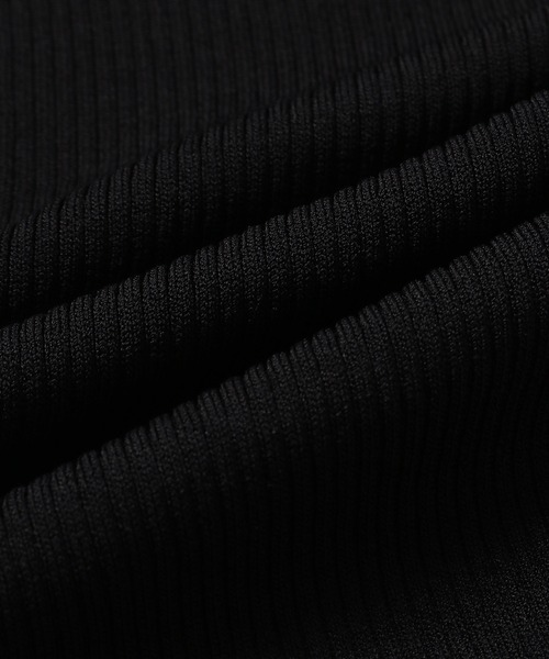 MADEMOISELLE ROPE'（マドモアゼル ロペ）の「リブサマーニットノースリーブプルオーバー（Tシャツ/カットソー・レディース・ブラック/オフホワイト/ライトグリーン・38）」の12枚目の写真