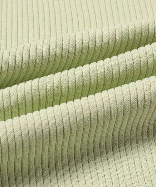 MADEMOISELLE ROPE'（マドモアゼル ロペ）の「リブサマーニットノースリーブプルオーバー（Tシャツ/カットソー・レディース・ブラック/オフホワイト/ライトグリーン・38）」の11枚目の写真