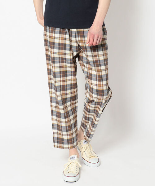 MANASTASH（マナスタッシュ）の「MANASTASH/マナスタッシュ　INDIAN CHECK PANTS インディアンチェックパンツ（その他パンツ・メンズ・ベージュ/ネイビー・LARGE/MEDIUM/X-LARGE）」の2枚目の写真