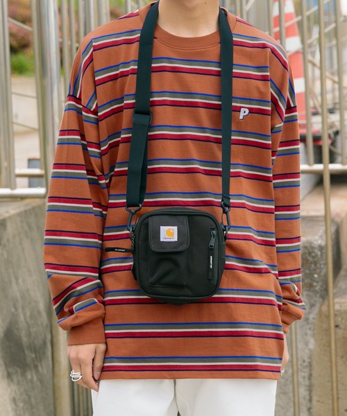 Perushu（ペルーシュ）の「P刺繍ボーダーロンT（Tシャツ/カットソー・メンズ・オフホワイト/グリーン/ダークオレンジ・MEDIUM/LARGE/X-LARGE）」の6枚目の写真