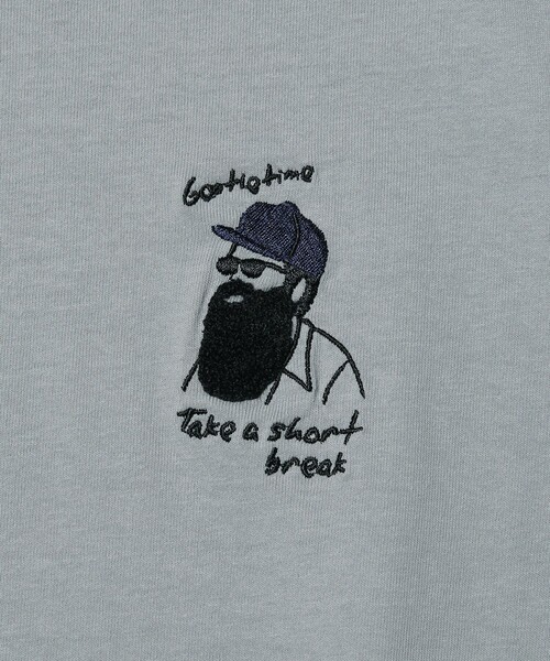 FREAK'S STORE(フリークスストア)の「WEB限定 ワンポイント刺繍デザイン クルーネックTシャツ(Tシャツ/カットソー・メンズ・ホワイト/サックスブルー/ベージュ系その他/ベージュ/ピンク/ブルー系その他/ホワイト系その他/ピンク系その他・LARGE/MEDIUM/SMALL)」の20枚目の写真