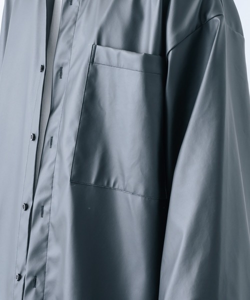 epnok（エプノック）の「シンセティックレザールーズシャツ（シャツ/ブラウス・メンズ・ブラック・MEDIUM/SMALL/LARGE）」の20枚目の写真