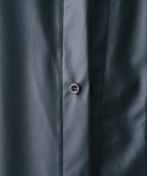 epnok（エプノック）の「シンセティックレザールーズシャツ（シャツ/ブラウス・メンズ・ブラック・MEDIUM/SMALL/LARGE）」の12枚目の写真