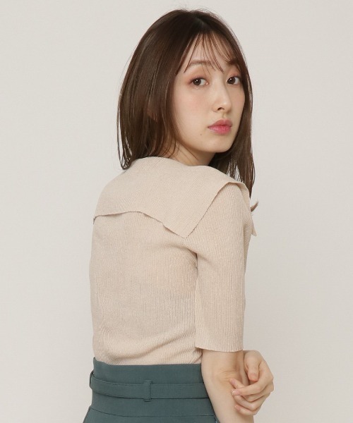 REDYAZEL（レディアゼル）の「襟付きジップニットプルオーバー（その他