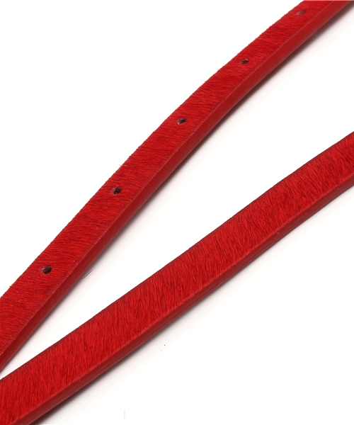 AZUL by moussy（アズールバイマウジー）の「10m/mハラコ無地細ベルト（ベルト・レディース・ワインレッド/キャメル/ブラック・FREE）」の5枚目の写真