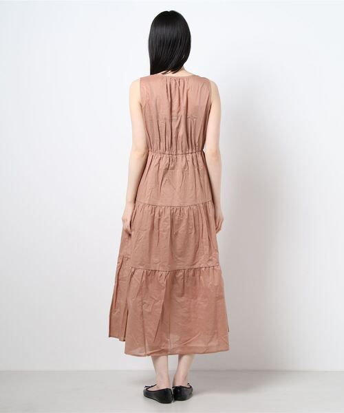 Factor=（ファクターイコール）の「ティアードノースリーブワンピース（ワンピース・レディース・オレンジ/モカ・FREE）」の8枚目の写真