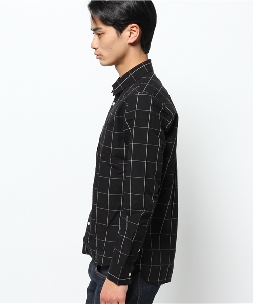 WEGO(ウィゴー)の「WEGO/ウィンドウペンチェックシャツ(シャツ/ブラウス・メンズ・ブラック/ネイビー・LARGE/MEDIUM)」の4枚目の写真