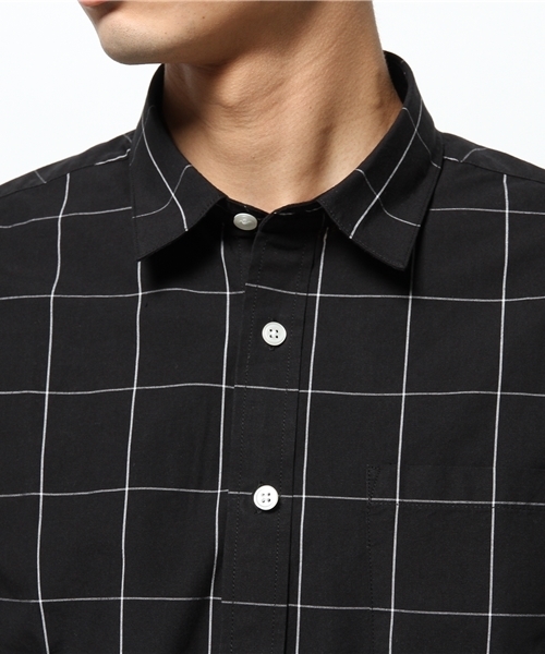 WEGO(ウィゴー)の「WEGO/ウィンドウペンチェックシャツ(シャツ/ブラウス・メンズ・ブラック/ネイビー・LARGE/MEDIUM)」の7枚目の写真