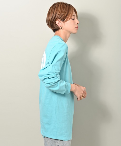 THE NORTH FACE（ザノースフェイス）の「THE NORTH FACE (ザ・ノース フェイス) THROBACK 長袖Tシャツ（Tシャツ/カットソー・レディース・ライトブルー・S）」の12枚目の写真