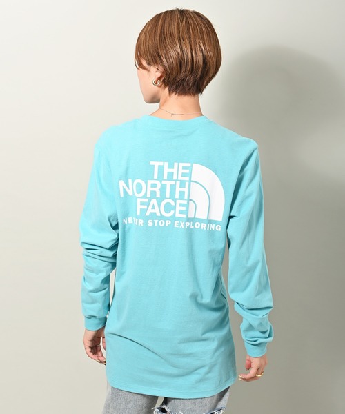 THE NORTH FACE（ザノースフェイス）の「THE NORTH FACE (ザ・ノース フェイス) THROBACK 長袖Tシャツ（Tシャツ/カットソー・レディース・ライトブルー・S）」の13枚目の写真