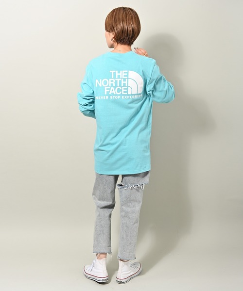 THE NORTH FACE（ザノースフェイス）の「THE NORTH FACE (ザ・ノース フェイス) THROBACK 長袖Tシャツ（Tシャツ/カットソー・レディース・ライトブルー・S）」の15枚目の写真