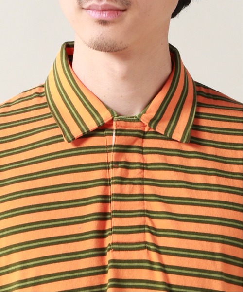 JOURNAL STANDARD（ジャーナルスタンダード）の「【Are you happy?】MULTI BORDER ポロシャツ（ポロシャツ・メンズ・タン/ブルー系その他/シャーベット・MEDIUM/LARGE）」の6枚目の写真