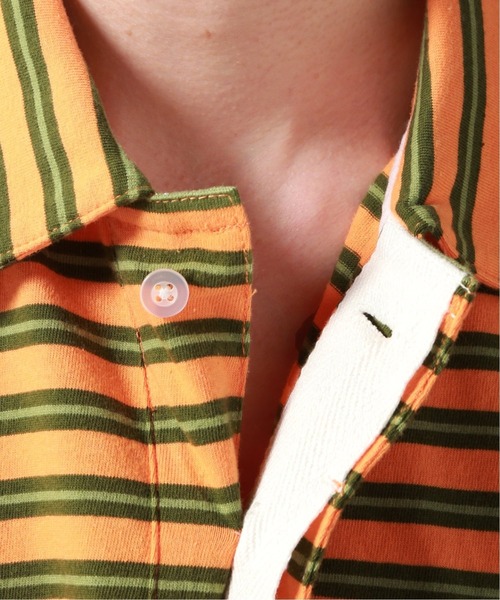 JOURNAL STANDARD（ジャーナルスタンダード）の「【Are you happy?】MULTI BORDER ポロシャツ（ポロシャツ・メンズ・タン/ブルー系その他/シャーベット・MEDIUM/LARGE）」の9枚目の写真