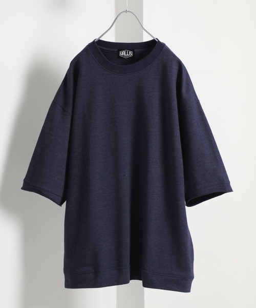 VALLIS by FACTOTUM（ヴァリスバイファクトタム）の「STUDIOUS別注 ビッグシルエットハーフスリーブスウェット（スウェット・メンズ・ブラック/ブラウン/ネイビー/ダークグレー・LARGE/MEDIUM/SMALL）」の4枚目の写真