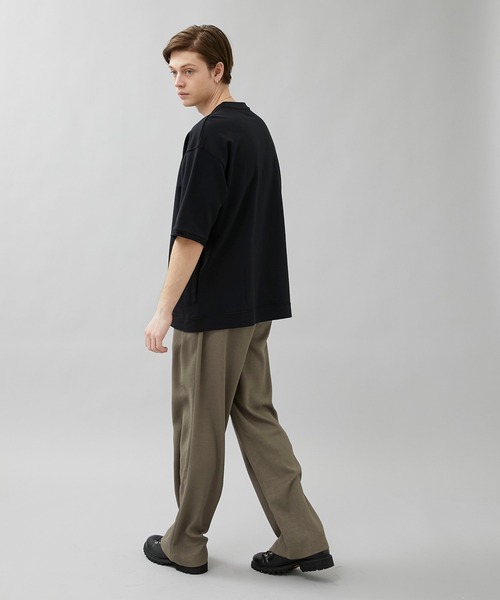 VALLIS by FACTOTUM（ヴァリスバイファクトタム）の「STUDIOUS別注 ビッグシルエットハーフスリーブスウェット（スウェット・メンズ・ブラック/ブラウン/ネイビー/ダークグレー・LARGE/MEDIUM/SMALL）」の8枚目の写真