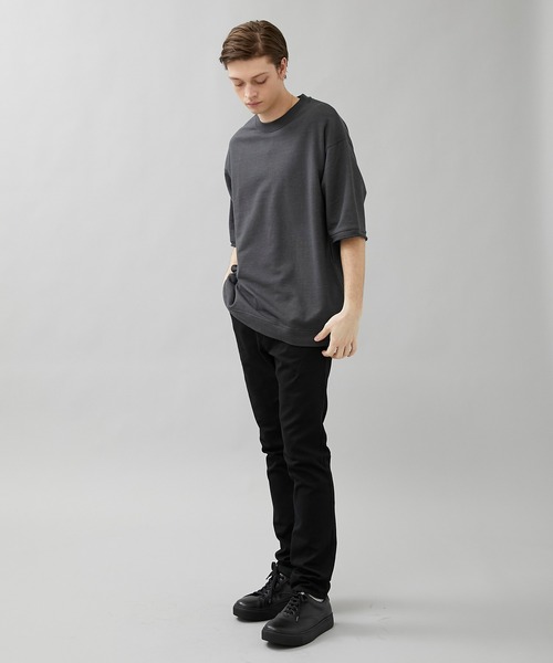 VALLIS by FACTOTUM（ヴァリスバイファクトタム）の「STUDIOUS別注 ビッグシルエットハーフスリーブスウェット（スウェット・メンズ・ブラック/ブラウン/ネイビー/ダークグレー・LARGE/MEDIUM/SMALL）」の5枚目の写真