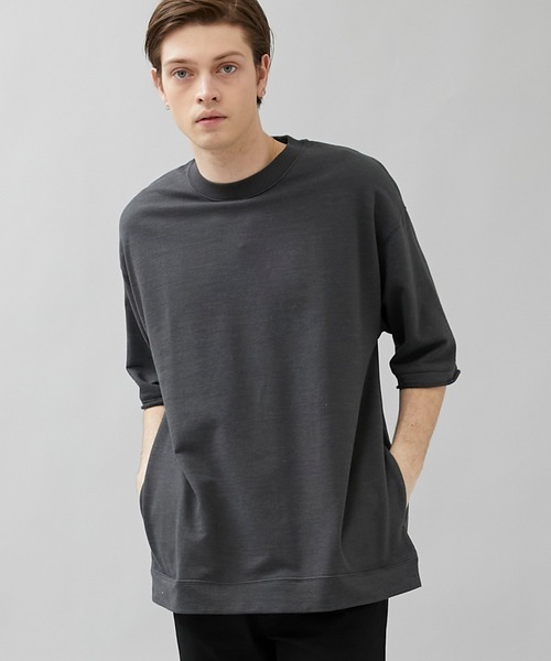 VALLIS by FACTOTUM（ヴァリスバイファクトタム）の「STUDIOUS別注 ビッグシルエットハーフスリーブスウェット（スウェット・メンズ・ブラック/ブラウン/ネイビー/ダークグレー・LARGE/MEDIUM/SMALL）」の19枚目の写真
