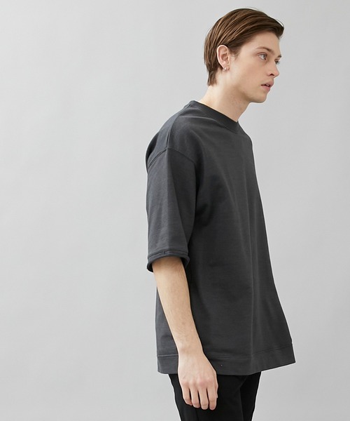 VALLIS by FACTOTUM（ヴァリスバイファクトタム）の「STUDIOUS別注 ビッグシルエットハーフスリーブスウェット（スウェット・メンズ・ブラック/ブラウン/ネイビー/ダークグレー・LARGE/MEDIUM/SMALL）」の12枚目の写真