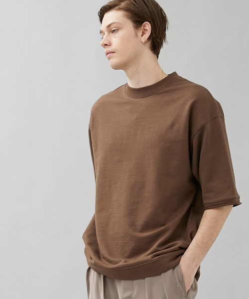 VALLIS by FACTOTUM（ヴァリスバイファクトタム）の「STUDIOUS別注 ビッグシルエットハーフスリーブスウェット（スウェット・メンズ・ブラック/ブラウン/ネイビー/ダークグレー・LARGE/MEDIUM/SMALL）」の16枚目の写真