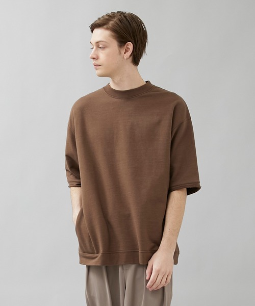 VALLIS by FACTOTUM（ヴァリスバイファクトタム）の「STUDIOUS別注 ビッグシルエットハーフスリーブスウェット（スウェット・メンズ・ブラック/ブラウン/ネイビー/ダークグレー・LARGE/MEDIUM/SMALL）」の6枚目の写真