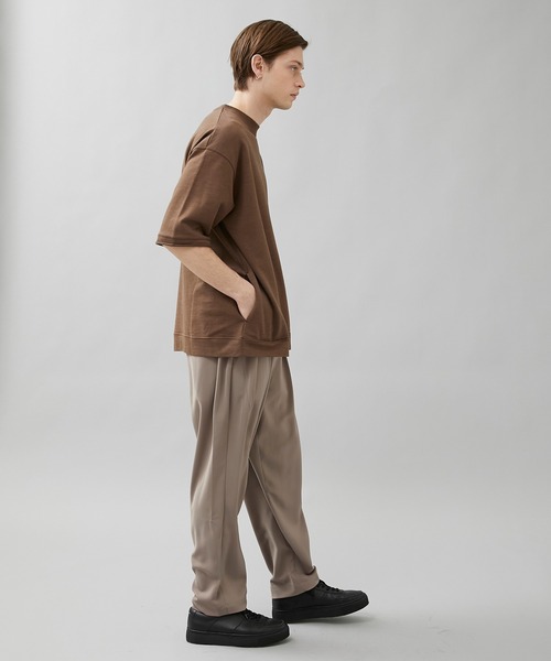 VALLIS by FACTOTUM（ヴァリスバイファクトタム）の「STUDIOUS別注 ビッグシルエットハーフスリーブスウェット（スウェット・メンズ・ブラック/ブラウン/ネイビー/ダークグレー・LARGE/MEDIUM/SMALL）」の20枚目の写真