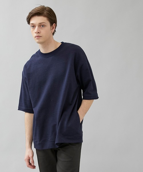 VALLIS by FACTOTUM（ヴァリスバイファクトタム）の「STUDIOUS別注 ビッグシルエットハーフスリーブスウェット（スウェット・メンズ・ブラック/ブラウン/ネイビー/ダークグレー・LARGE/MEDIUM/SMALL）」の17枚目の写真