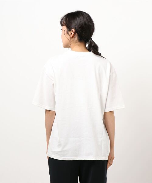 flower（フラワー）の「メディアプリントTシャツ（Tシャツ/カットソー・レディース・ホワイト/イエロー・FREE）」の3枚目の写真