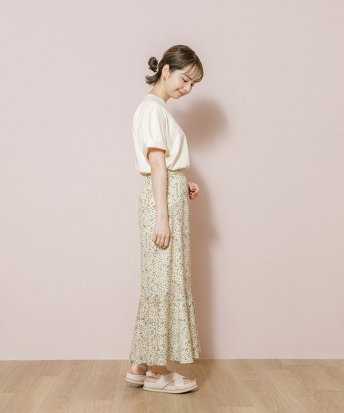 flower（フラワー）の「メディアプリントTシャツ（Tシャツ/カットソー・レディース・ホワイト/イエロー・FREE）」の9枚目の写真