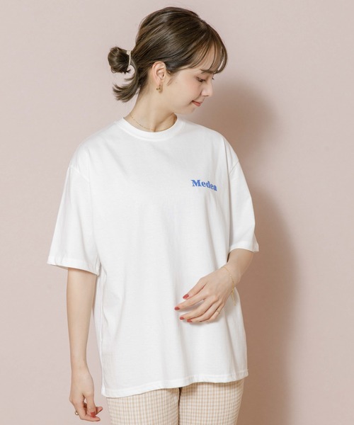 flower（フラワー）の「メディアプリントTシャツ（Tシャツ/カットソー・レディース・ホワイト/イエロー・FREE）」の12枚目の写真