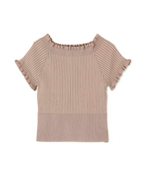 FREE'S MART（フリーズマート）の「◇2Wayオフショルフリルリブ半袖ニット（ニット/セーター・レディース・ホワイト/レッド/ベージュ/ブラック・FREE）」の20枚目の写真